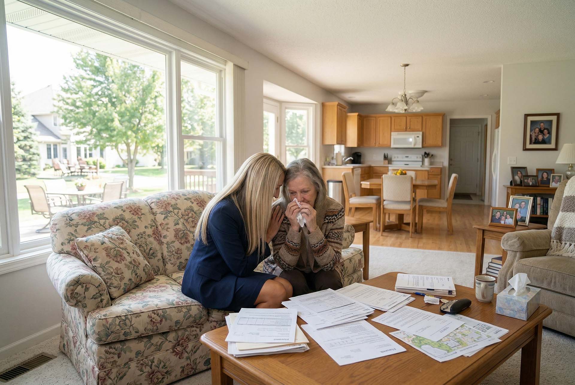 Stephanie providing support to a client